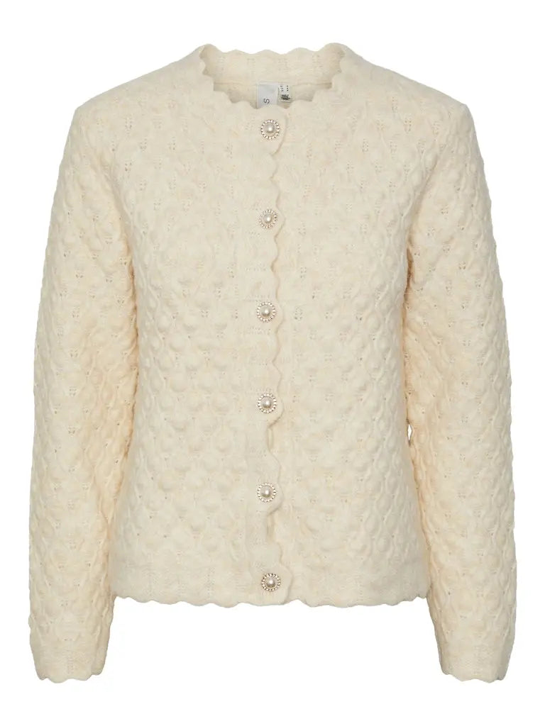 Bubble Cardigan - Birch Y.A.S