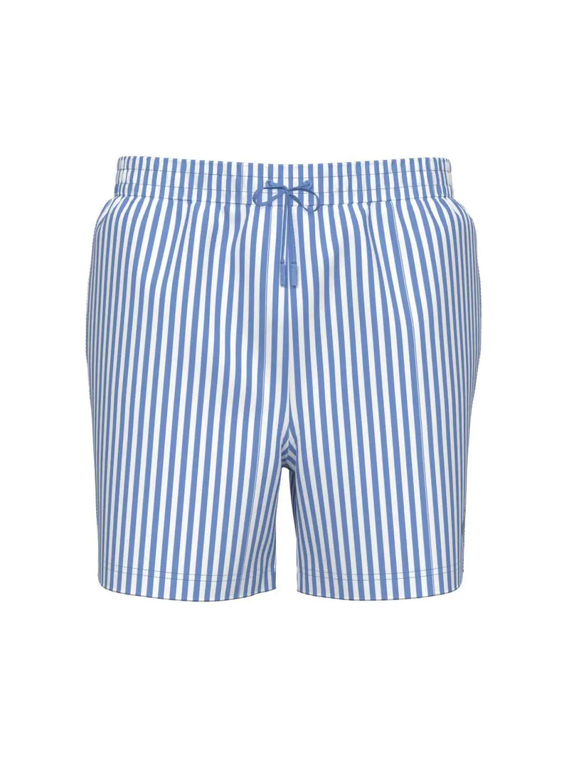 CK Stripet Badeshorts - Penny Stripe/Blue Descent Calvin Klein