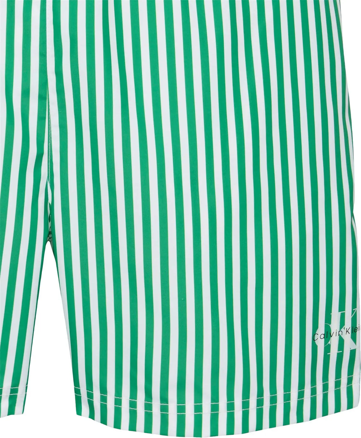 CK Stripet Badeshorts - Penny Stripe/Mardi Gras Green Calvin Klein