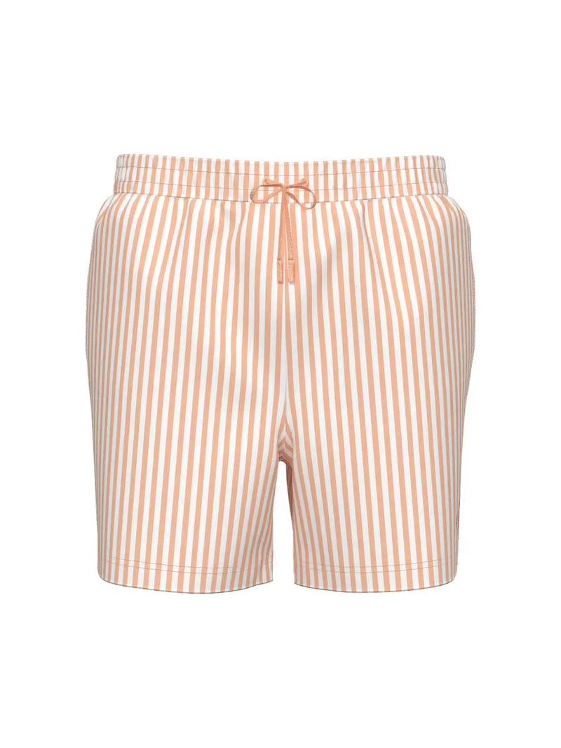 CK Stripet Badeshorts - Penny Stripe/Peach Bliss Calvin Klein