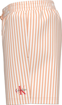 CK Stripet Badeshorts - Penny Stripe/Peach Bliss Calvin Klein