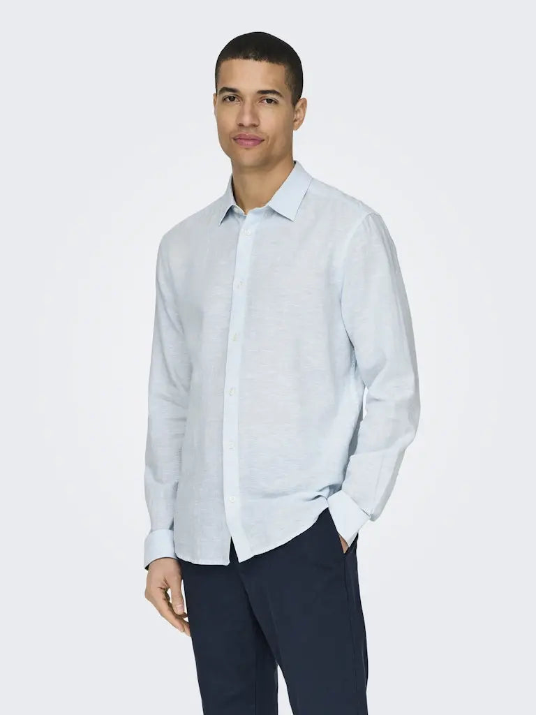 Caiden Linskjorte - Cashmere Blue Only & Sons