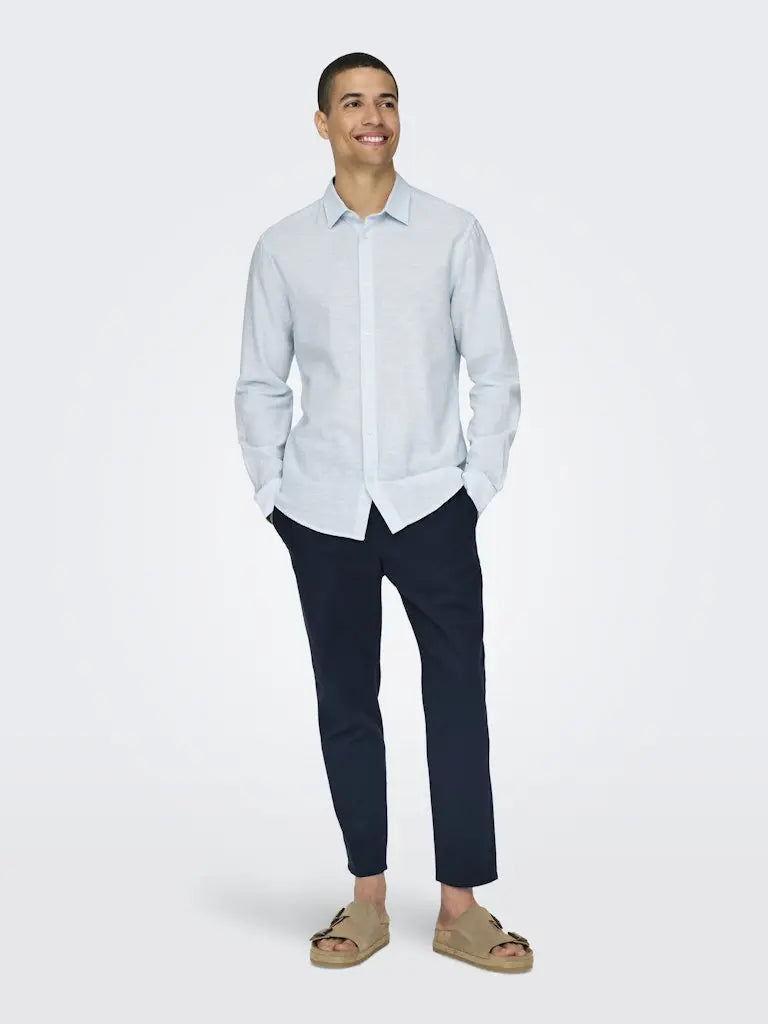 Caiden Linskjorte - Cashmere Blue Only & Sons