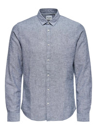 Caiden Linskjorte - Dress Blues Only & Sons