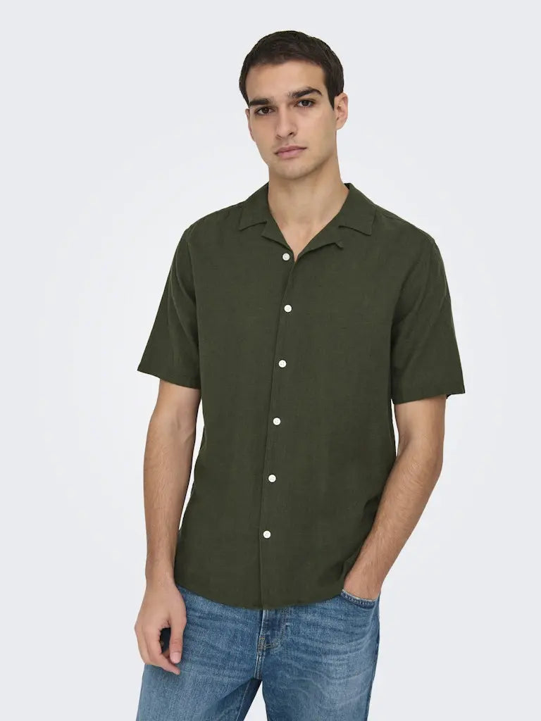 Caiden Linskjorte Resort SS - Kambaba Only & Sons