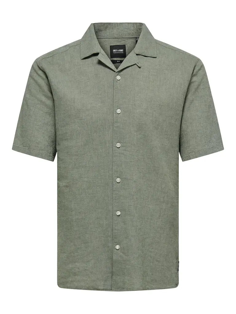 Caiden Linskjorte Resort SS - Swamp Only & Sons
