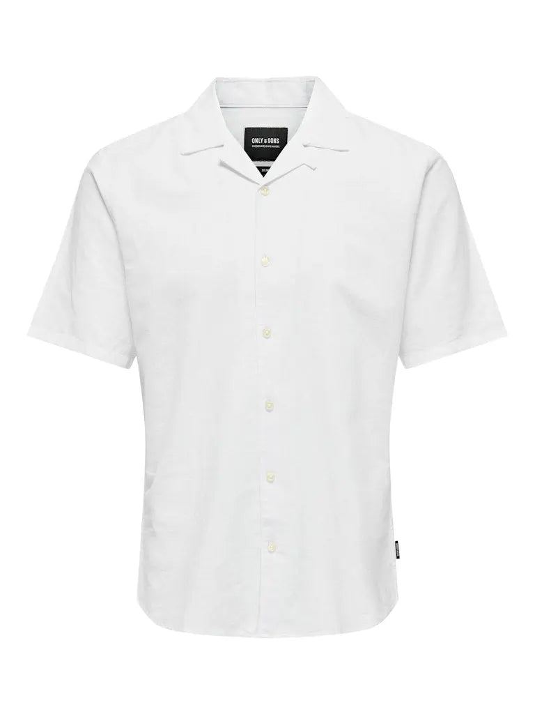 Caiden Linskjorte Resort SS - White Only & Sons