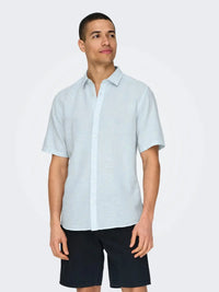 Caiden Linskjorte SS - Cashmere Blue Only & Sons