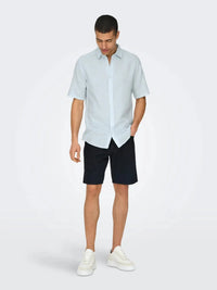 Caiden Linskjorte SS - Cashmere Blue Only & Sons