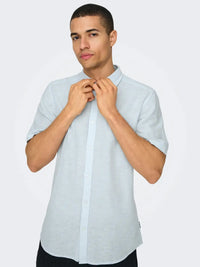Caiden Linskjorte SS - Cashmere Blue Only & Sons