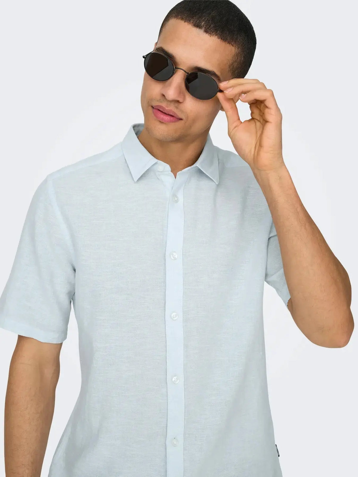 Caiden Linskjorte SS - Cashmere Blue Only & Sons