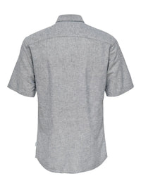 Caiden Linskjorte SS - Dress Blues Only & Sons