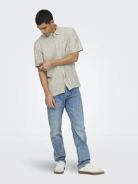 Caiden Linskjorte SS RG - Chinchilla Only & Sons