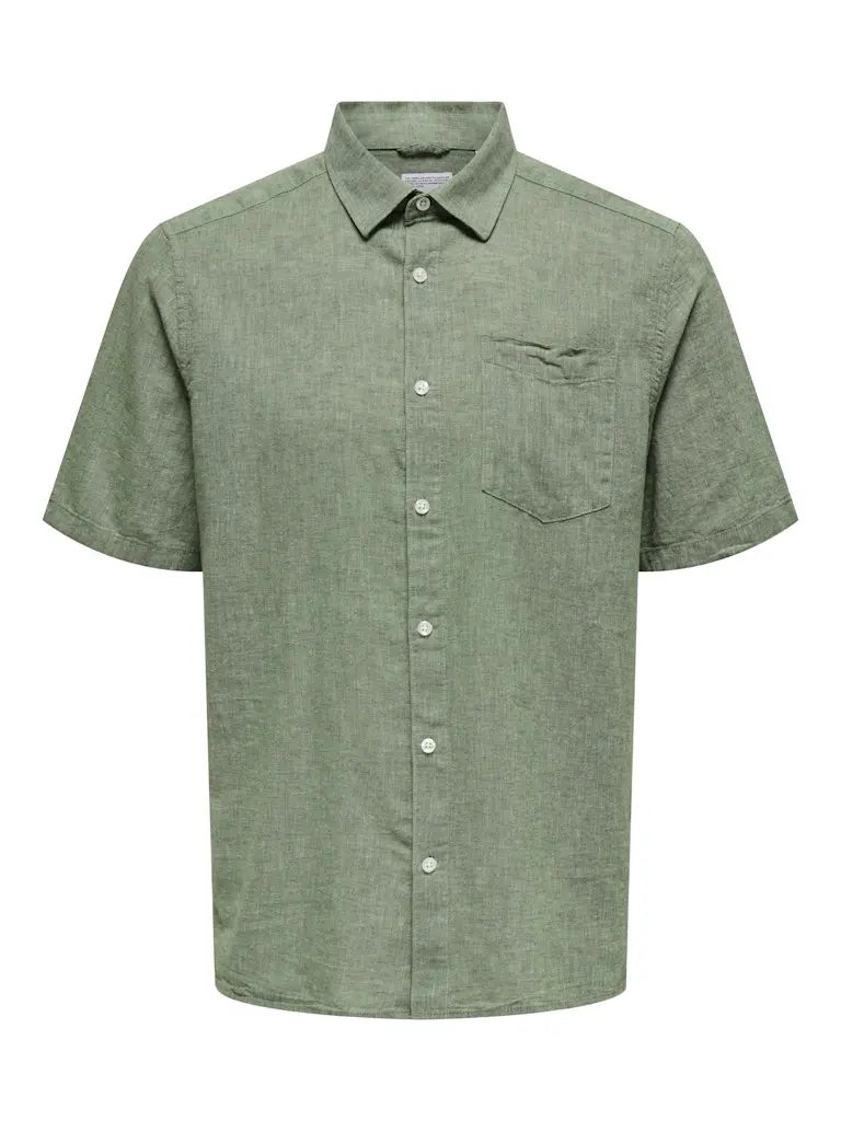 Caiden Linskjorte SS RG - Swamp Only & Sons