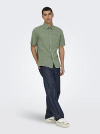 Caiden Linskjorte SS RG - Swamp Only & Sons