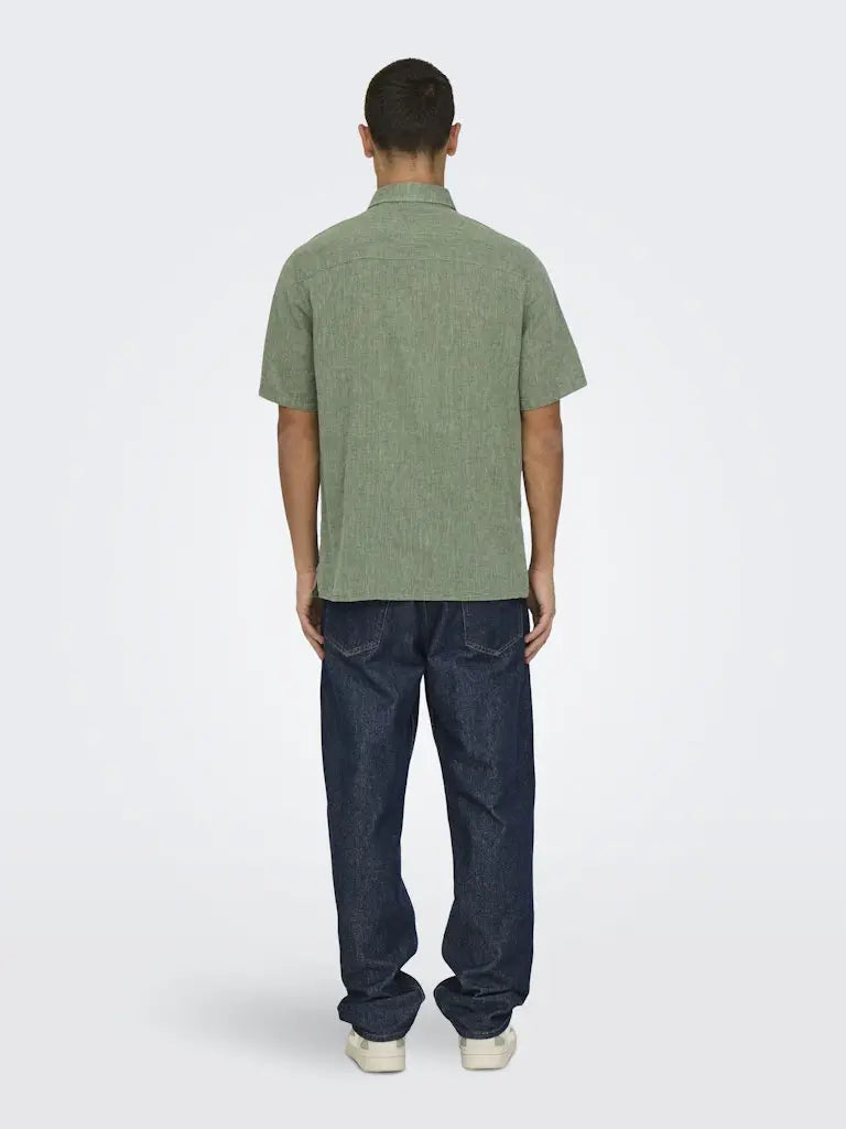 Caiden Linskjorte SS RG - Swamp Only & Sons