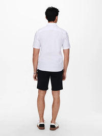 Caiden Linskjorte SS - White Only & Sons