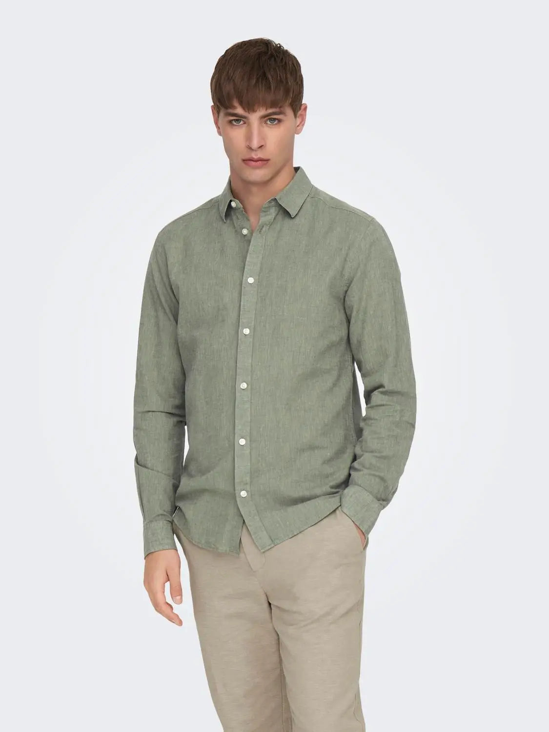 Caiden Linskjorte - Swamp Only & Sons