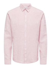 Caiden Linskjorte - Veiled Pink Only & Sons