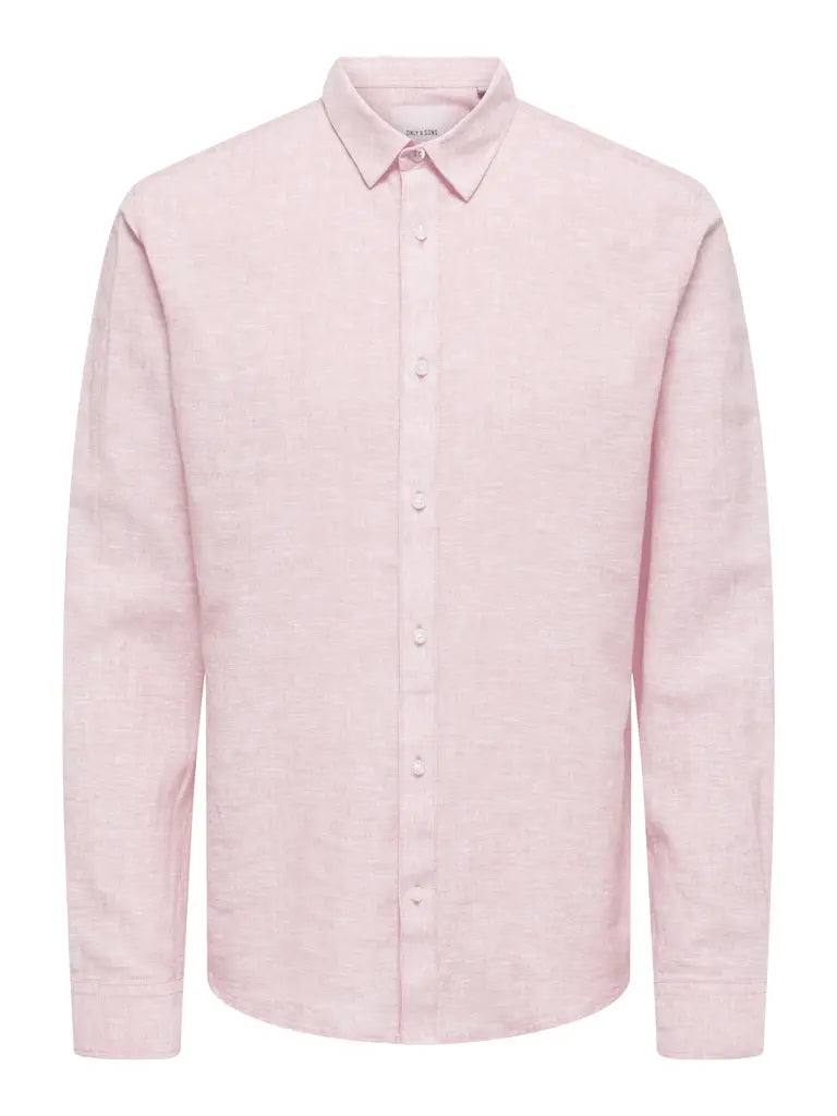 Caiden Linskjorte - Veiled Pink Only & Sons