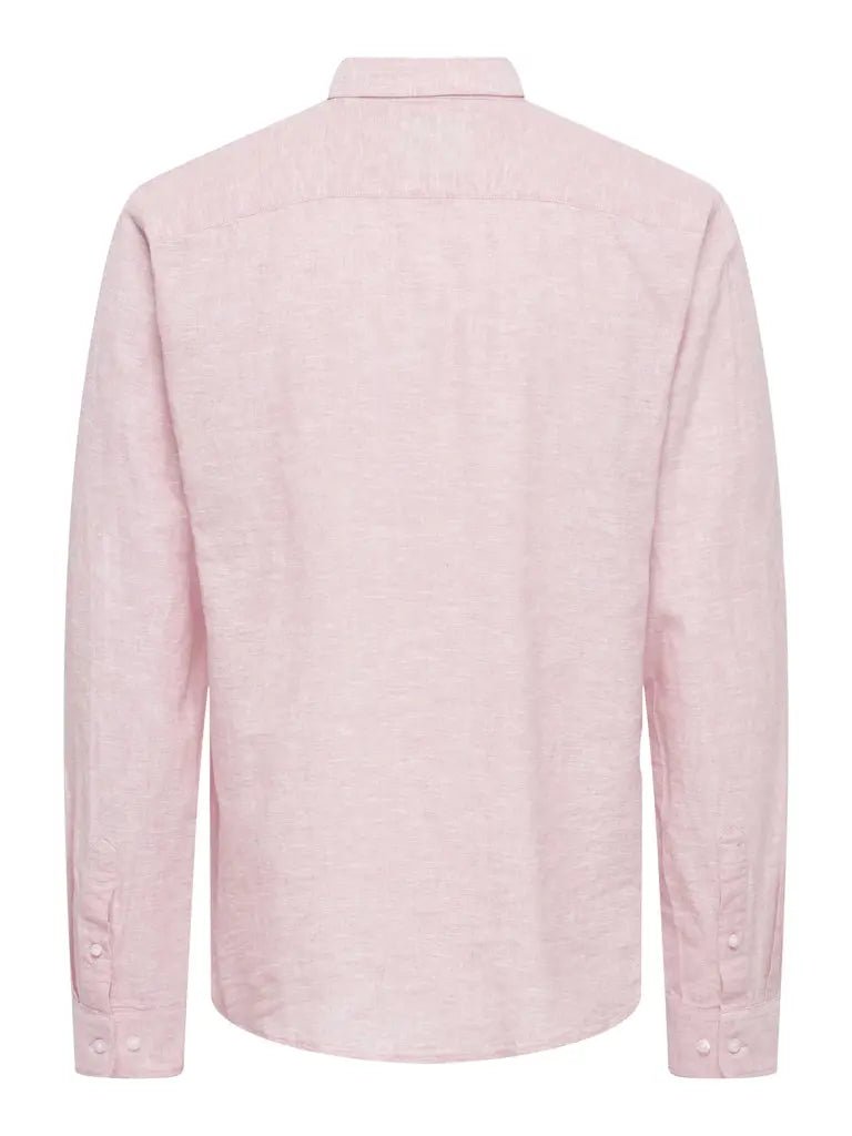 Caiden Linskjorte - Veiled Pink Only & Sons