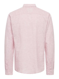 Caiden Linskjorte - Veiled Pink Only & Sons