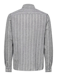 Caiden Stripe Linskjorte - Dark Sapphire Stripe Only & Sons