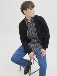 Callum Cardigan Full Zip - Black JJ Rebel