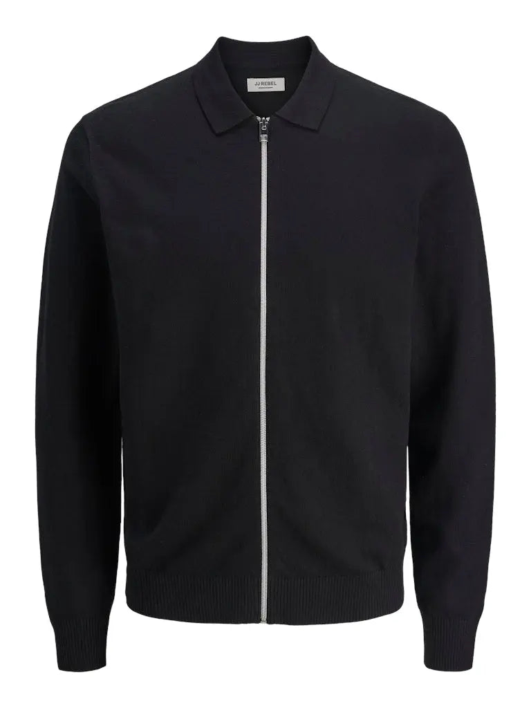 Callum Cardigan Full Zip - Black JJ Rebel