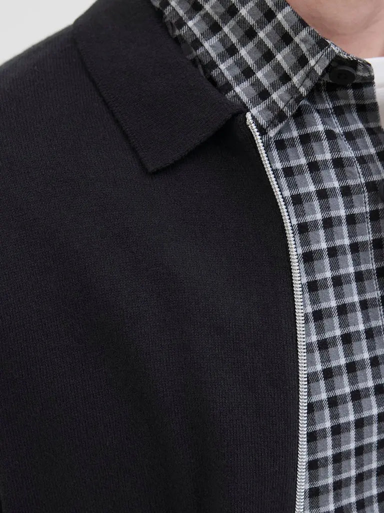 Callum Cardigan Full Zip - Black JJ Rebel