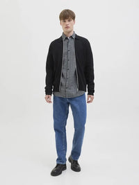 Callum Cardigan Full Zip - Black JJ Rebel