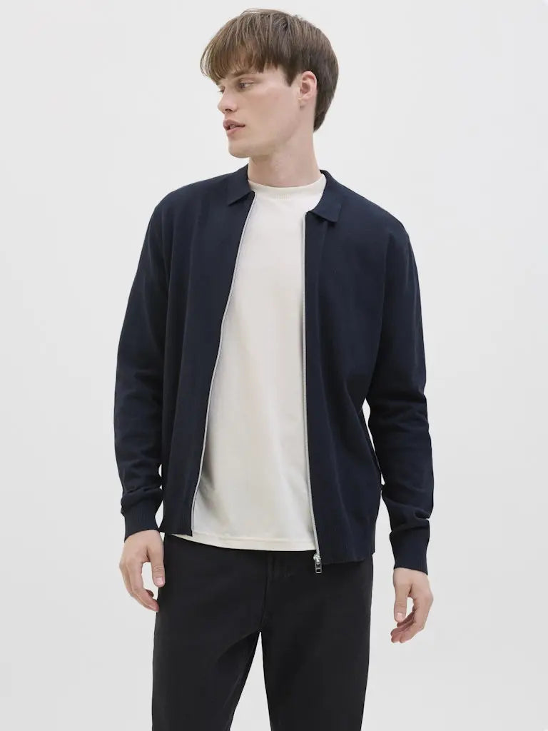 Callum Cardigan Full Zip - Sky Captain JJ Rebel