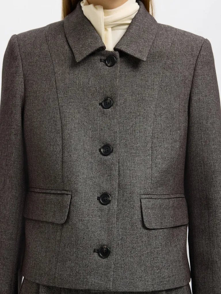 Camilla Blazer Short - Black Detail/Structure Selected Femme