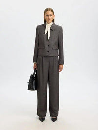 Camilla Blazer Short - Black Detail/Structure Selected Femme