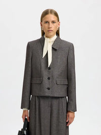 Camilla Blazer Short - Black Detail/Structure Selected Femme