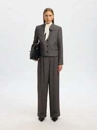Camilla Blazer Short - Black Detail/Structure Selected Femme