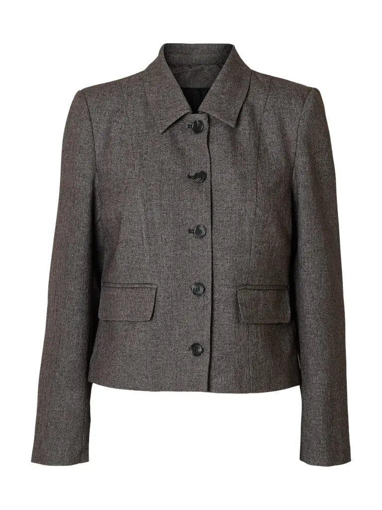 Camilla Blazer Short - Black Detail/Structure Selected Femme