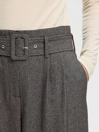 Camilla Wide Pants - Black Detail/Structure Selected Femme