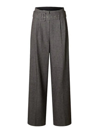 Camilla Wide Pants - Black Detail/Structure Selected Femme