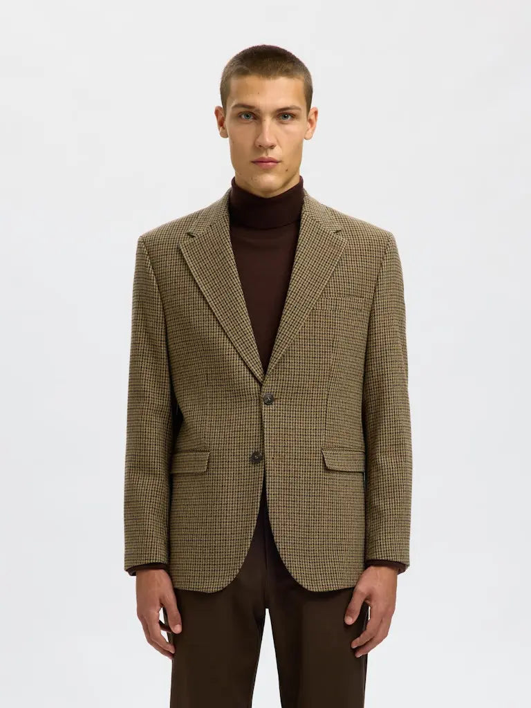 Carl Tweed Blazer - Golden Brown Check Selected Homme