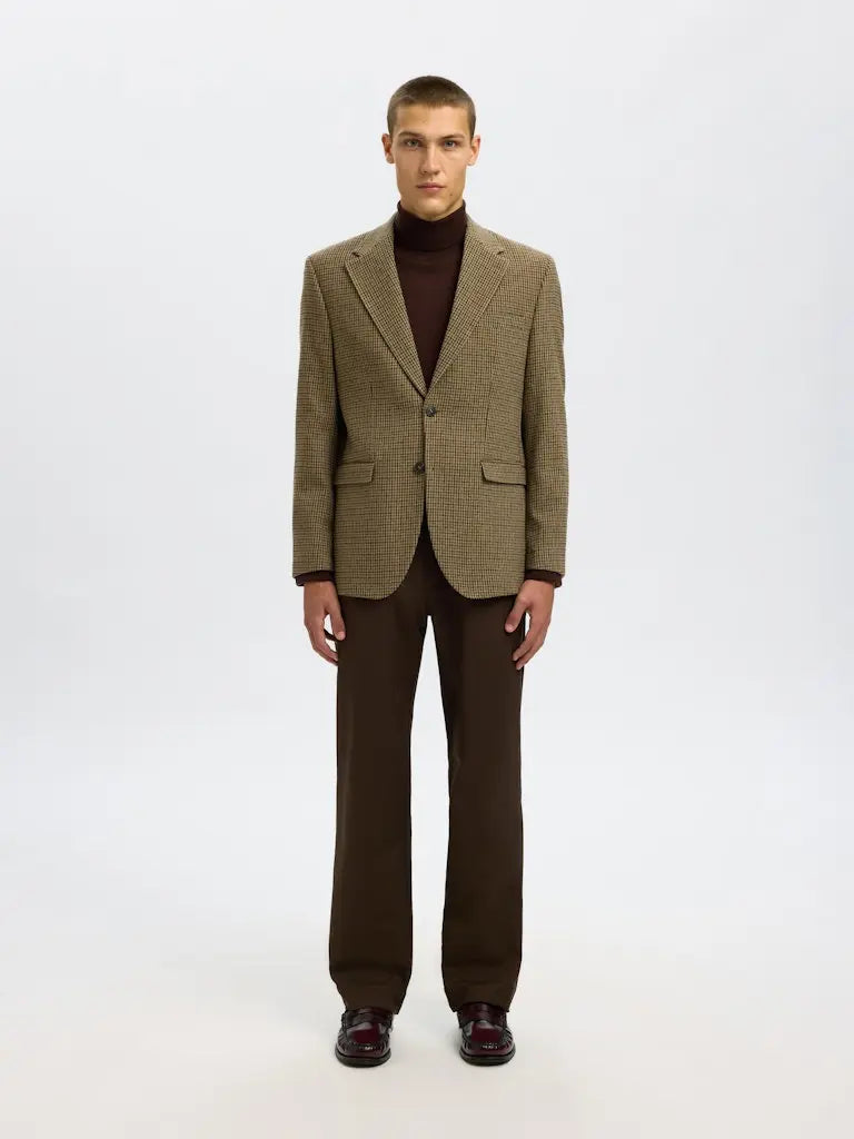 Carl Tweed Blazer - Golden Brown Check Selected Homme