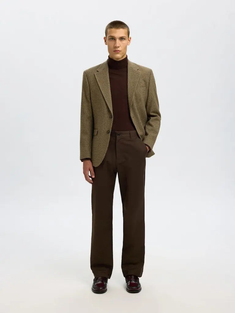 Carl Tweed Blazer - Golden Brown Check Selected Homme