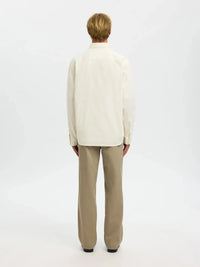 Carlo Regular Denim Skjorte - Ecru Selected Homme