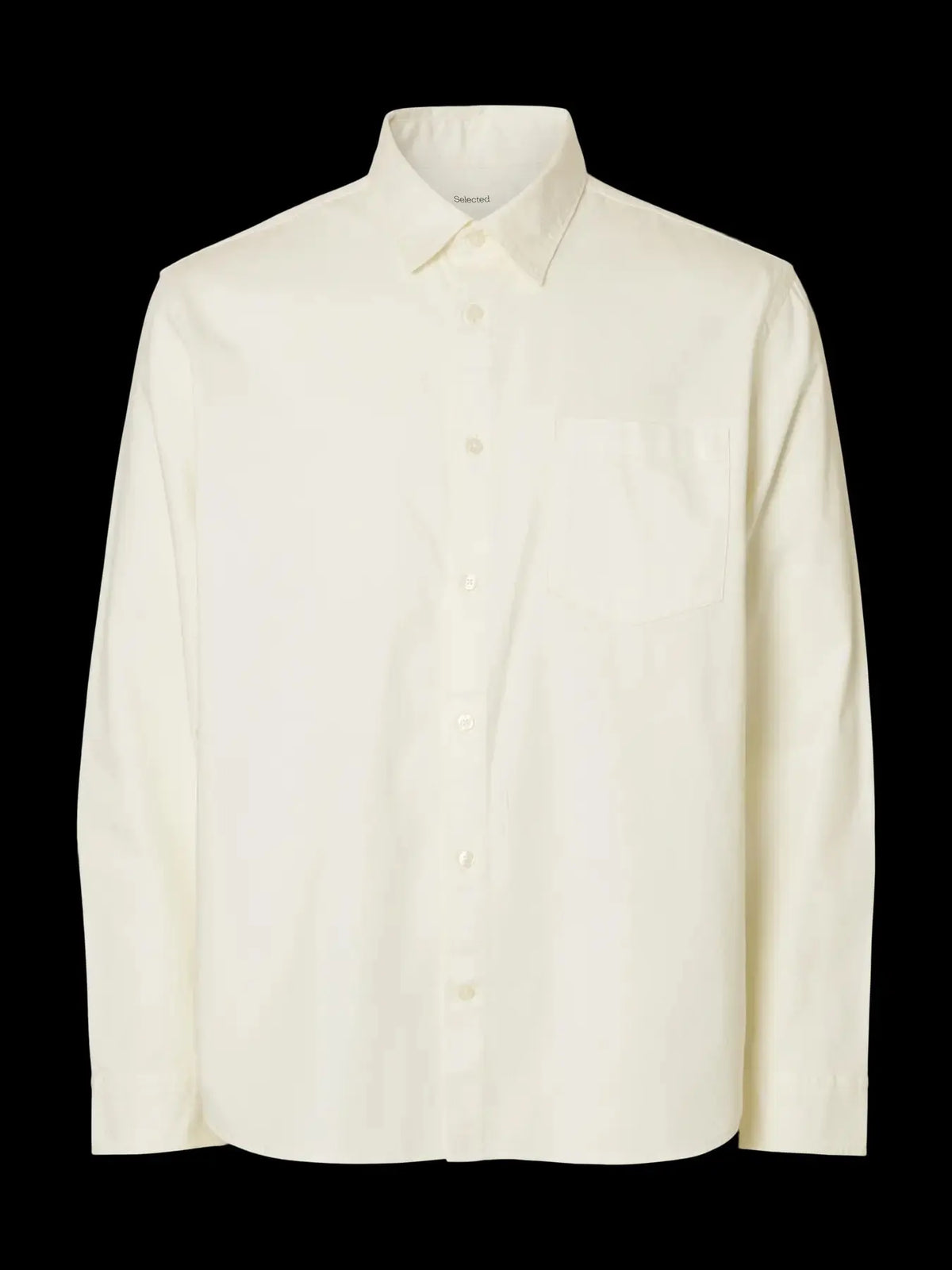 Carlo Regular Denim Skjorte - Ecru Selected Homme