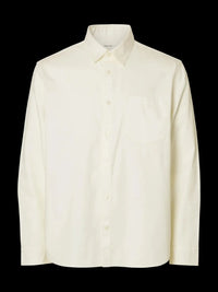 Carlo Regular Denim Skjorte - Ecru Selected Homme