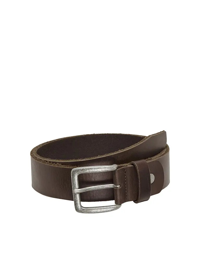 Carter Medium Leather Belte - Brown Stone Only & Sons