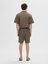 Casper Waffle Loose Shorts - Morel Selected Homme