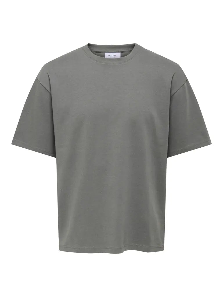 Caspian Boxfit T-Skjorte - Castor Grey Only & Sons