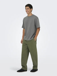 Caspian Boxfit T-Skjorte - Castor Grey Only & Sons