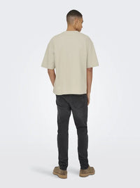 Caspian Boxfit T-Skjorte - Silver Lining Only & Sons